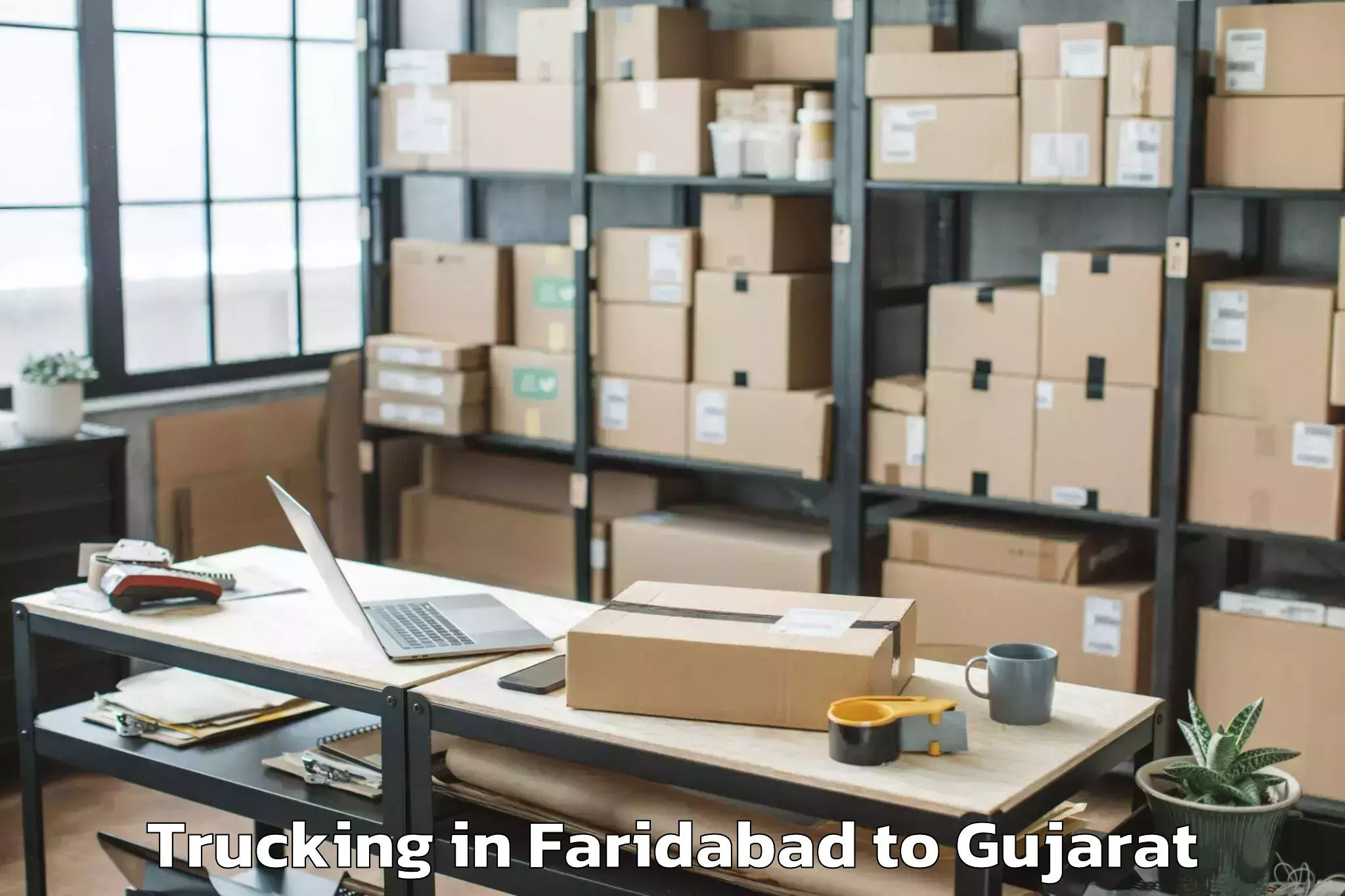 Get Faridabad to Crystal Mall Rajkot Trucking